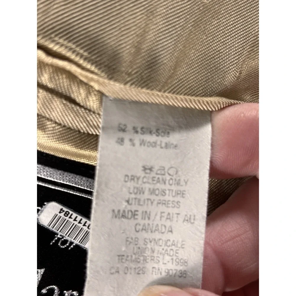 Ralph Lauren Black Label 40R Sport Coat Blazer Silk Wool Brown‎ Micro Plaid